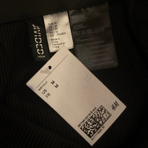 NWT H&M Black Ribbed Short Skirt 🐈⬛ - Picture 10 of 10